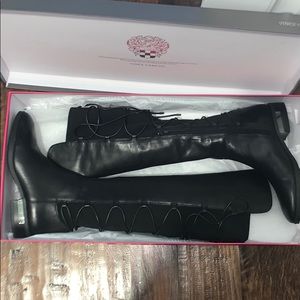 Black knee high boots